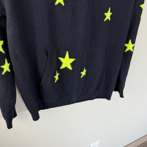 Chinti & Parker Star-Print Knitted Hoodie Jacket Black/Yellow Casual Women’s S - Picture 3 of 13